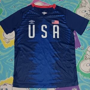 Umbro USA Soccer Jersey Vintage United States Of America American Football